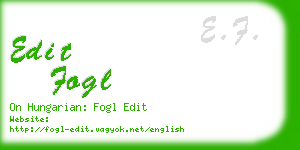 edit fogl business card